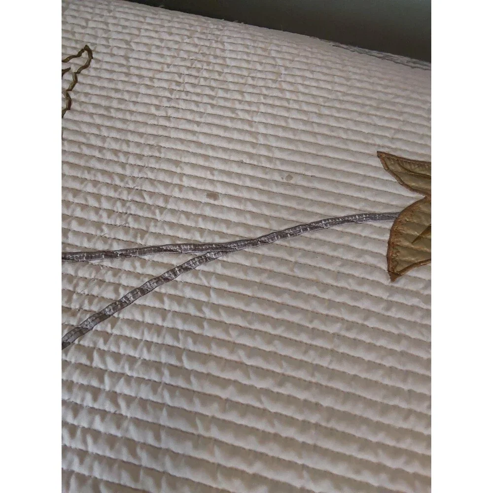 Vintage King Size Polyester Quilt Bedspread